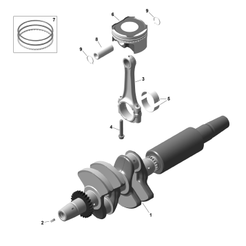 01- ROTAX - Crankshaft and Pistons