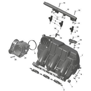 01- ROTAX - Air Intake Manifold And Throttle Body