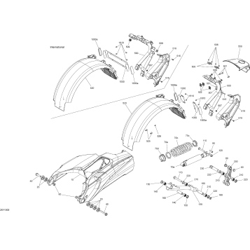 08- Suspension - Rear - Swing Arm / Shock / Fender
