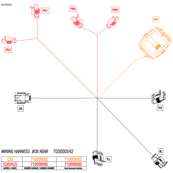 08- Electric - Rear Box Wiring Harness - 710009562