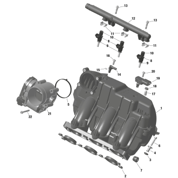 01- ROTAX - Air Intake Manifold And Throttle Body