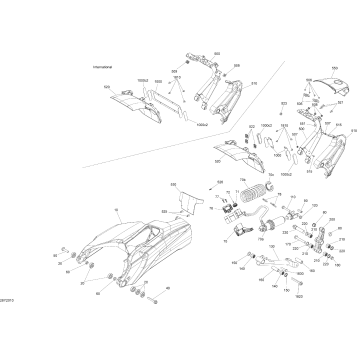 08- Suspension, Rear - Rally Edition - Swing Arm - Shock - Fender