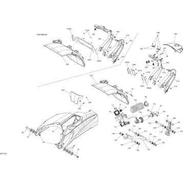 08- Suspension - Rear - Swing Arm / Shock / Fender