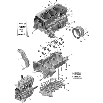 01- Engine - Crankcase - 900 ACE