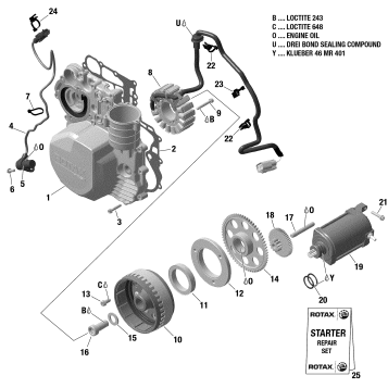 01- Engine - Magneto / Electric Starter - 900