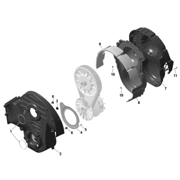 05- Transmission - CVT Cover - 900 ACE