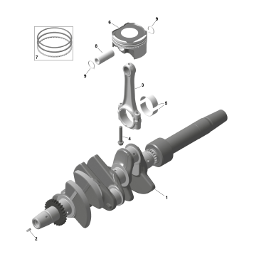 01- ROTAX - Crankshaft and Pistons