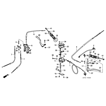 HANDLE LEVERS + SWITCH + CABLES