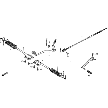 STEP + BRAKE PEDAL + GEARSHIFT PEDAL