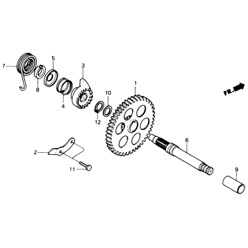 KICK STARTER SPINDLE