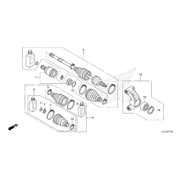 REAR KNUCKLE@REAR        DRIVESHAFT