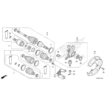 FRONT KNUCKLE@FRONT DRIVE SHAFT