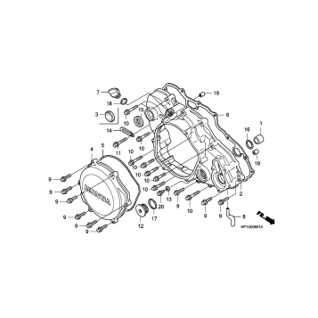 RIGHT CRANKCASE COVER ('06-)