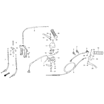 HANDLE LEVER + SWITCH + CABLE
