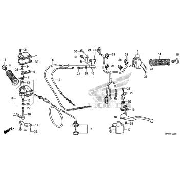 HANDLE LEVER@SWITCH@CABLE