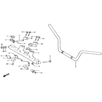 HANDLEBAR + TOP BRIDGE 81-82