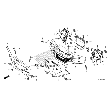 FRONT GRILLE@FRONT BUMPER