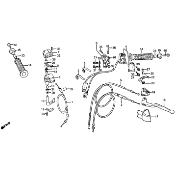 HANDLE LEVER + SWITCH + CABLE