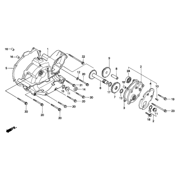 LEFT CRANKCASE COVER (2)
