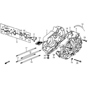 CRANKCASE + OIL PUMP