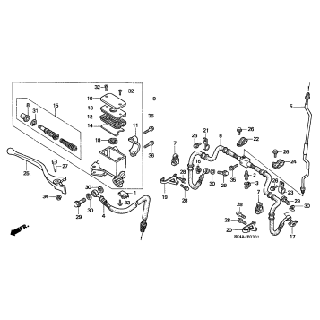 TRX300 FRONT BRAKE MASTER CYLINDER 93-95