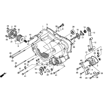 450ES CRANKCASE COVER, FR.