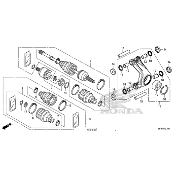 REAR KNUCKLE + REAR DRIVE SHAFT