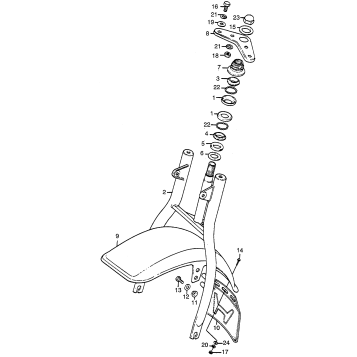 FRONT FORK + FRONT FENDER K2