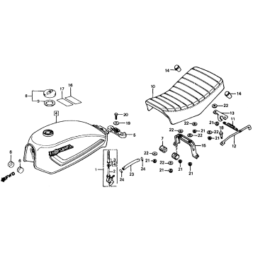 ATC 185SFUEL TANK + SEAT 83