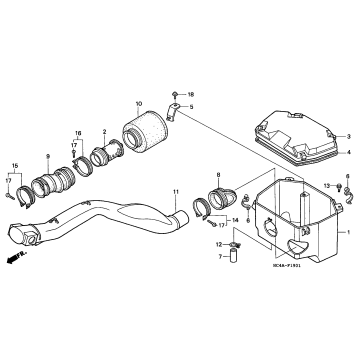 AIR CLEANER ('93-'95) 93-95