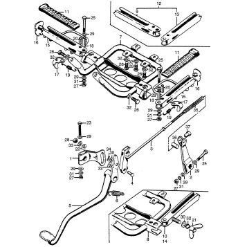 BRAKE PEDAL + STEP BAR K-K1