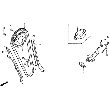 CAM CHAIN + TENSIONER