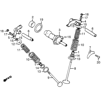CAMSHAFT + VALVE