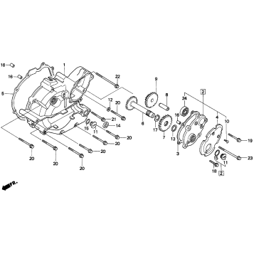300 FW LEFT CRANKCASE COVER