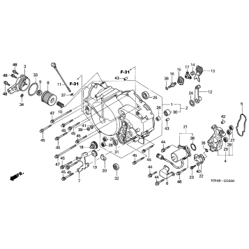 FRONT CRANKCASE COVER (TE/FE)