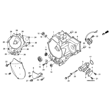 REAR CRANKCASE COVER ('03-)