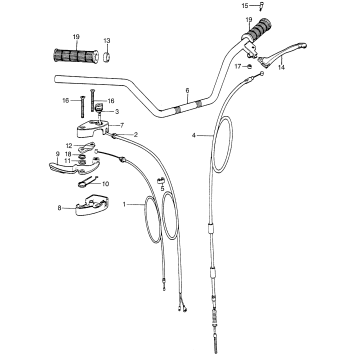 HANDLEBAR + THROTTLE LEVER