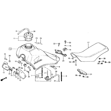 FUEL TANK + SEAT 83-84