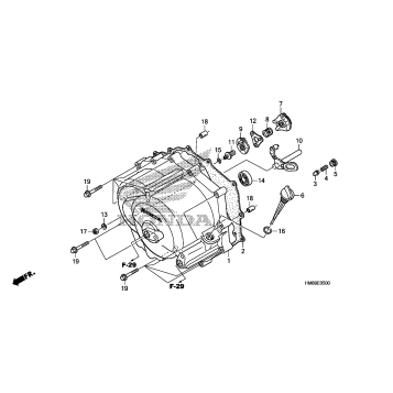 FRONT CRANKCASE COVER (TRX250TM)