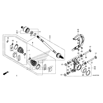 REAR KNUCKLE@REAR        DRIVESHAFT