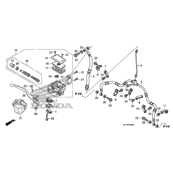 FRONT BRAKE MASTER       CYLINDER