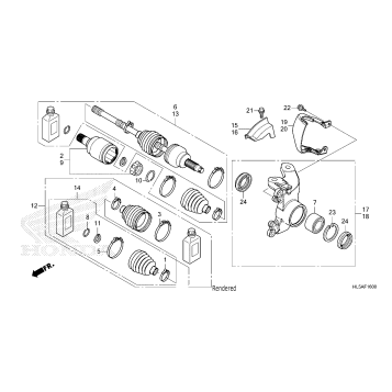FRONT KNUCKLE@DRIVESHAFT