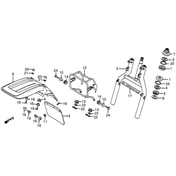 FRONT FORK + FRONT FENDER