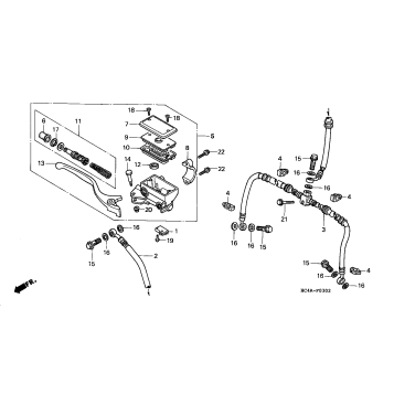 TRX300FWFRONT BRAKE MASTER CYLINDER 92