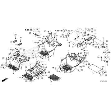SEAT BOTTOM COVER@REAR   CONSOLE