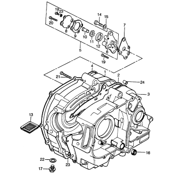 CRANKCASE + OIL PUMP
