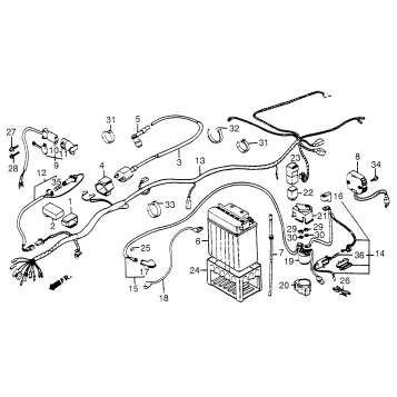 WIRE HARNESS + BATTERY