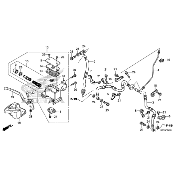FRONT BRAKE MASTER       CYLINDER