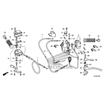 HANDLE LEVER + SWITCH + CABLE