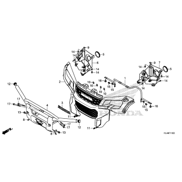 FRONT GRILLE@FRONT BUMPER